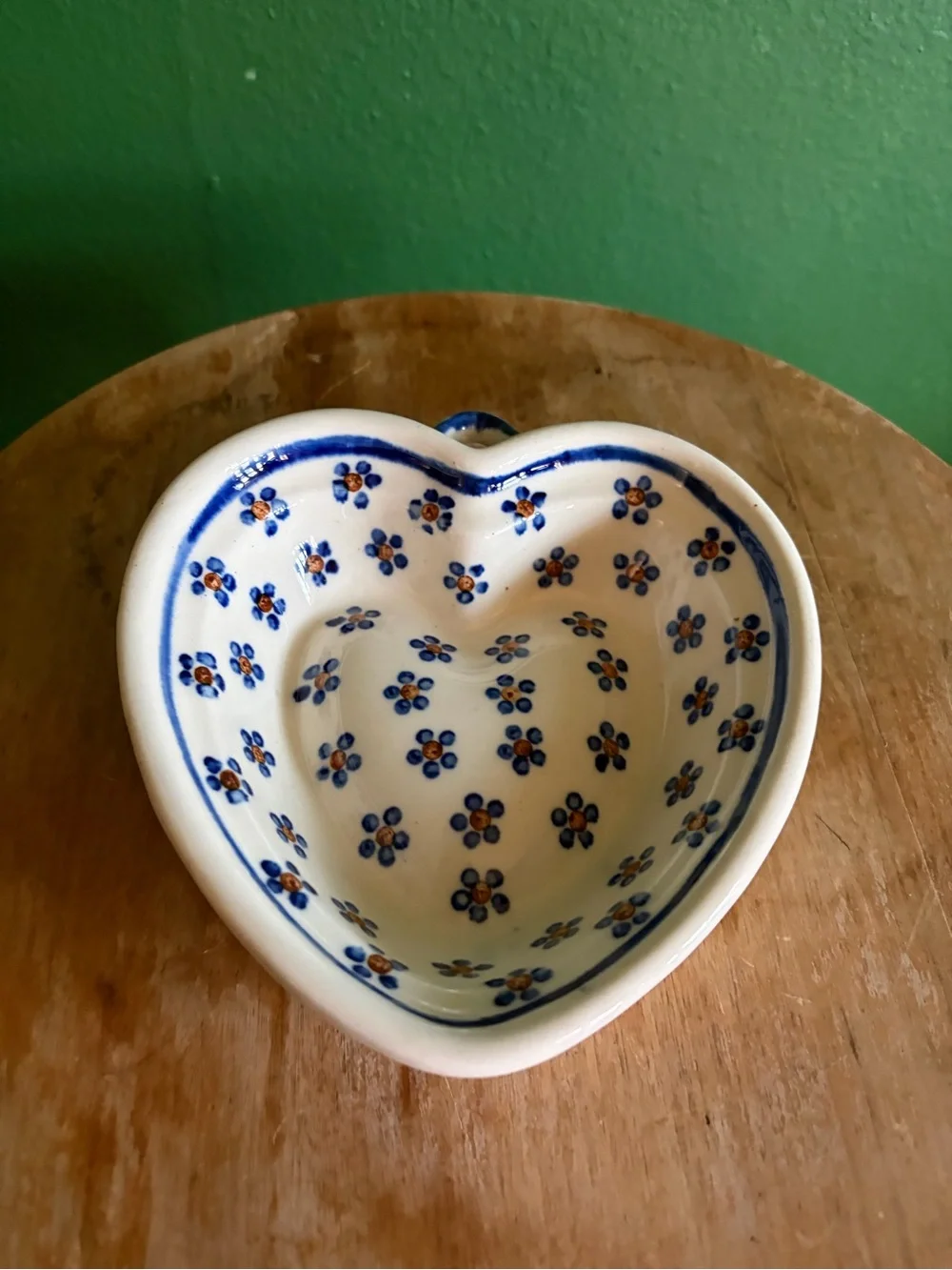 Heise Ceramics Hand Painted Heart   Germany est. 1919
